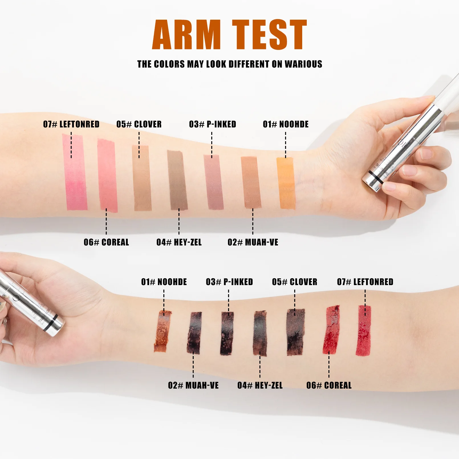 Double-ended tear-off lip glaze + lip balm, ultra-fine lip liner brush, matte matte waterproof, non-fading, non-sticky lipstick