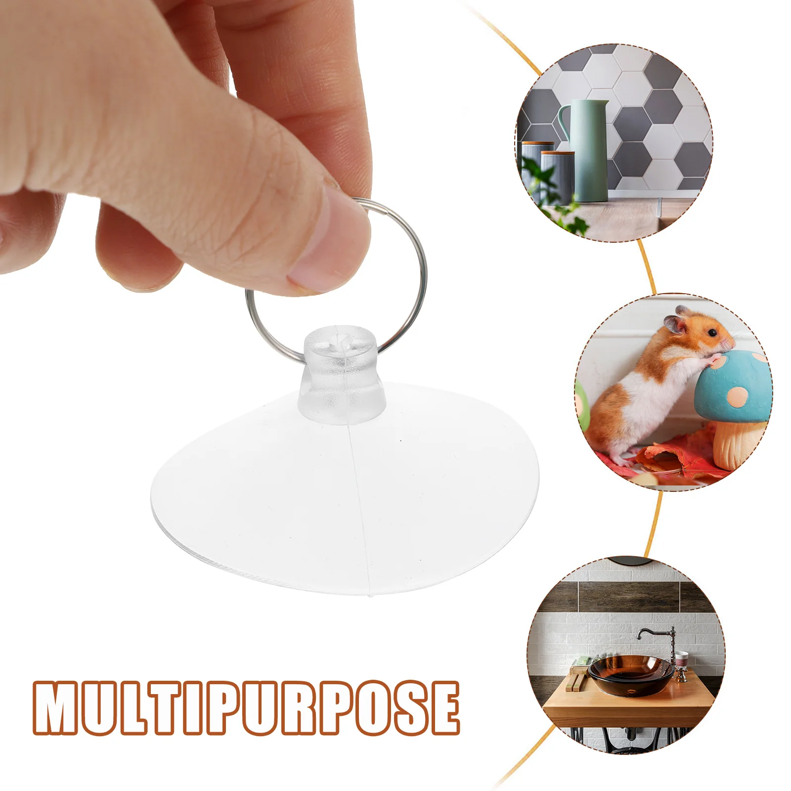 

50pcs Reptile Hammock Suction Cup Small Pet Hammock Fixer Replaceable Plastic Suckers For Window Perch Animal Shelter Adaptable