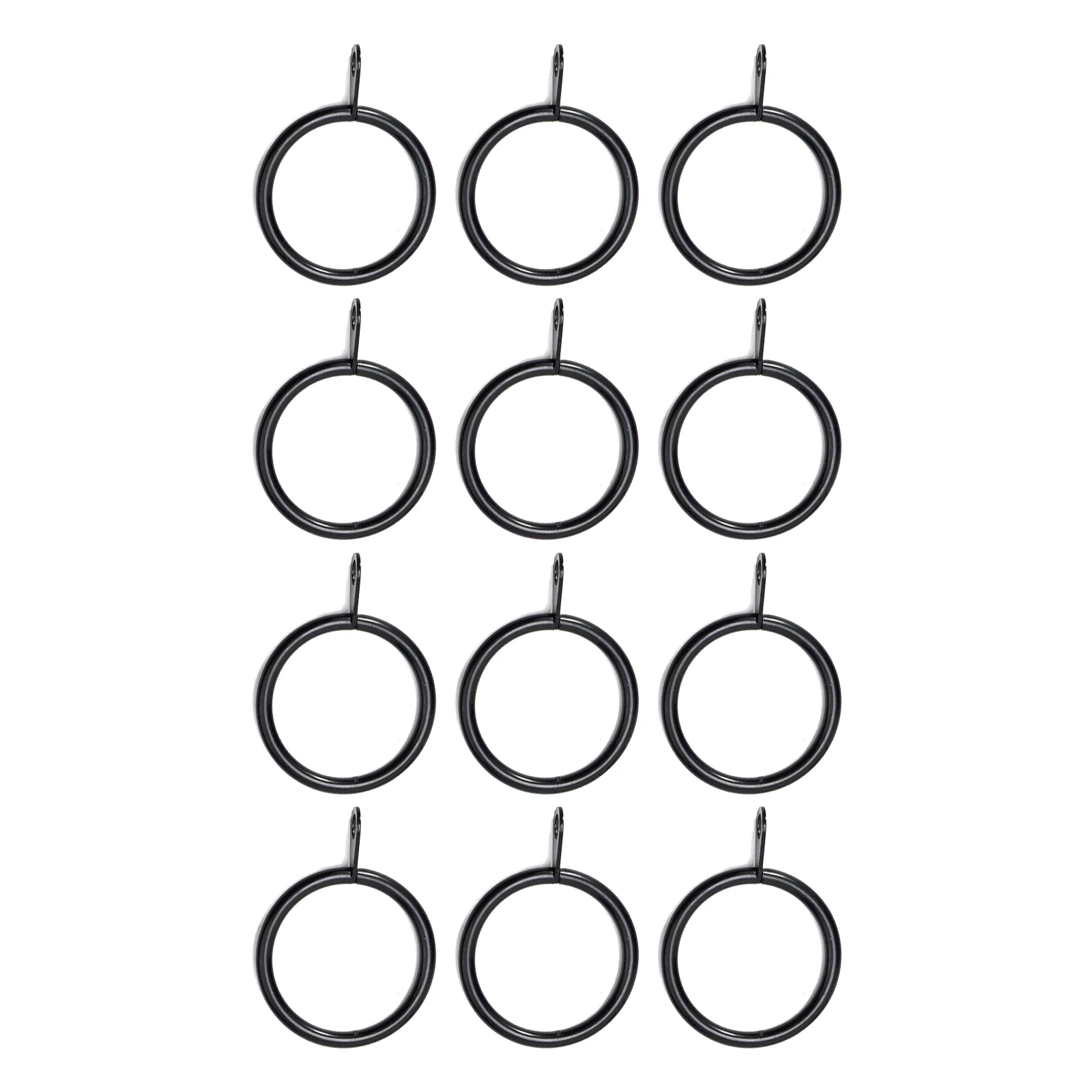 Metal Curtain Rings Featuring Refined Finish for Silent Sliding Action Fits Rods Between 25 mm and 37 mm Diameter Range