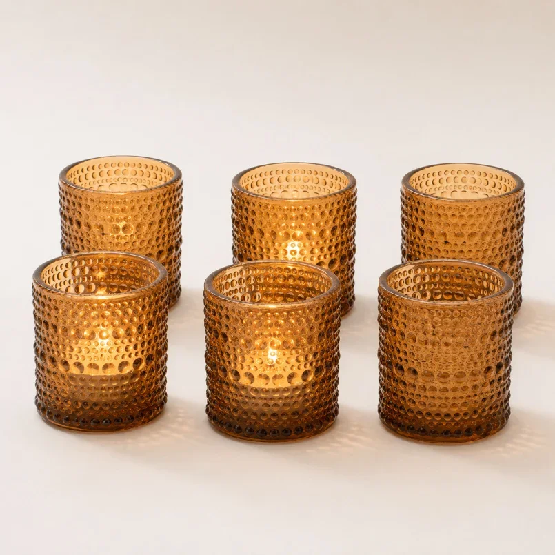 6PCS Votive Candle Holders, Tea Liht Candle Holder for Living Room,Bedroom,Dining Room,Fireplace,Hallway,Entryway,Wedding,Party