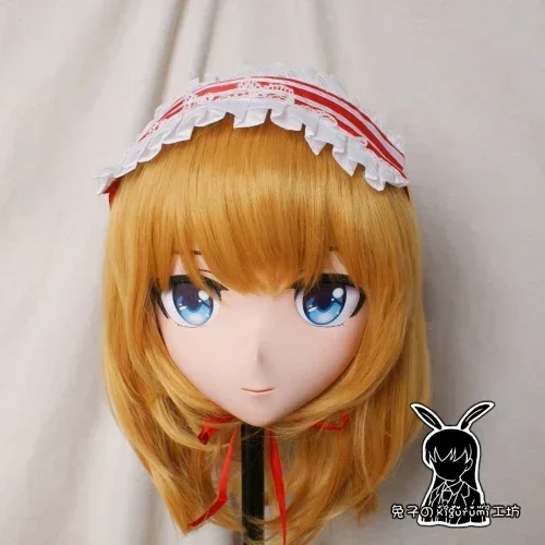 Crossdress Girl BJD Doll Mask Sword Art Online Cartoon Anime Realistic Silicone Alice Cosplay Mask Kigurumi Cross Dressing