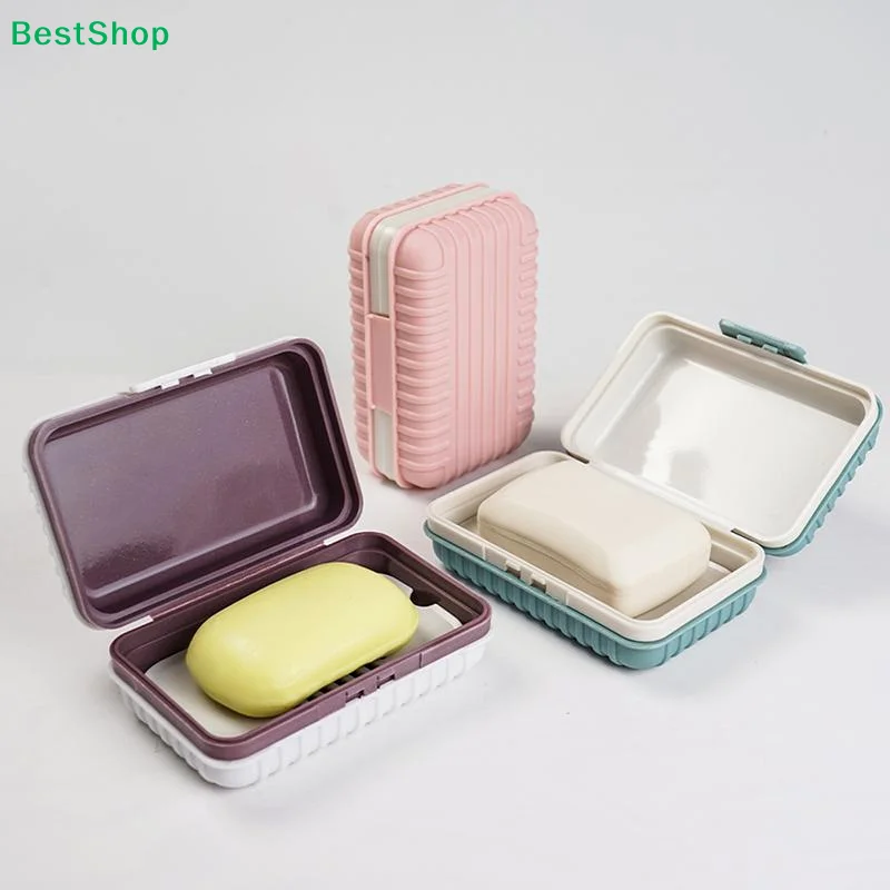 ✔Plastic Bathroom Soap Box With Lid Travel Essentials Household Soap Box