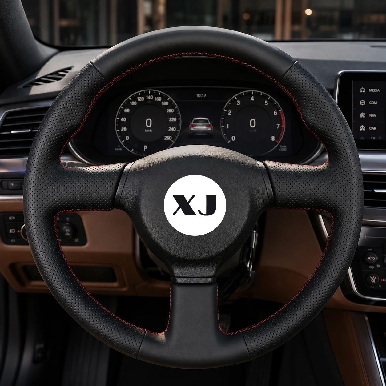 Maßgefertigter Mikrofaser-Leder-Lenkradbezug für BMW M5 M3 E30 E34 M Tech 2 1988-1991, handgenähter Auto-Lenkradbezug im Styling-Design