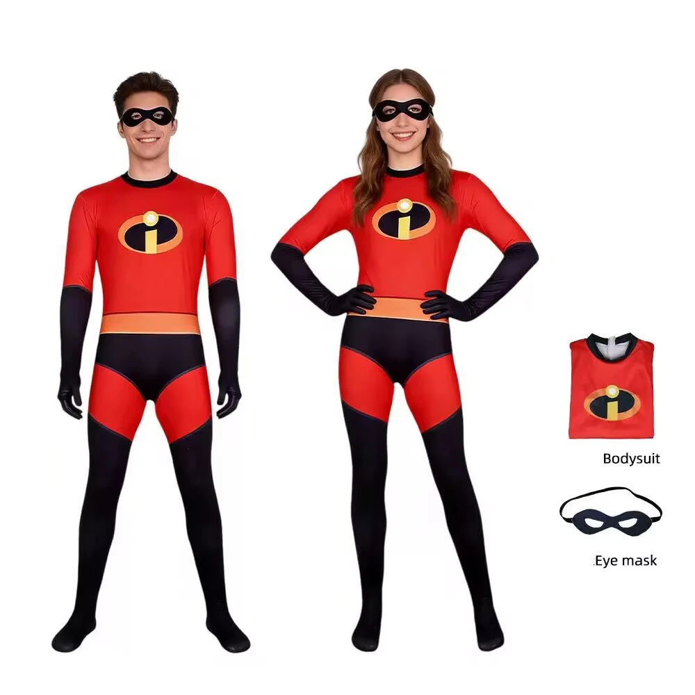 Elastigirl Helen Parr Dames Halloween Kostuum Incredible 2 Jumpsuit Kostuum Volwassen Vrouw Cosplay The Incredibles Man Women