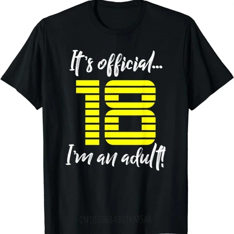 

Funny Birthday Gift 18th Birthday T-Shirt Gift Idea for Men or Boys Men Clothing Streetwear Graphic T Shirts Anime Clothes