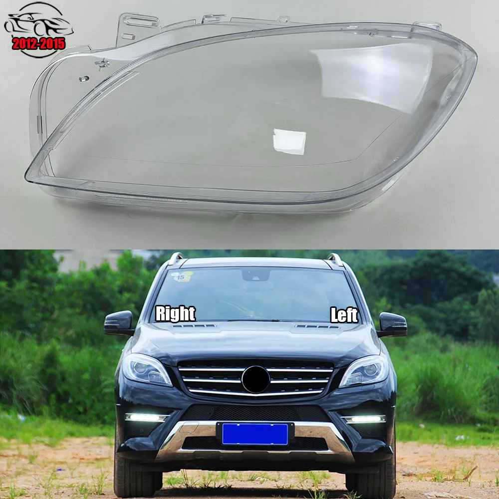 

For Mercedes-Benz M-Class W166 ML300 ML350 ML400 ML450 ML500 2012-2015 Headlamp Lens Headlights Cover Shell Lampshade