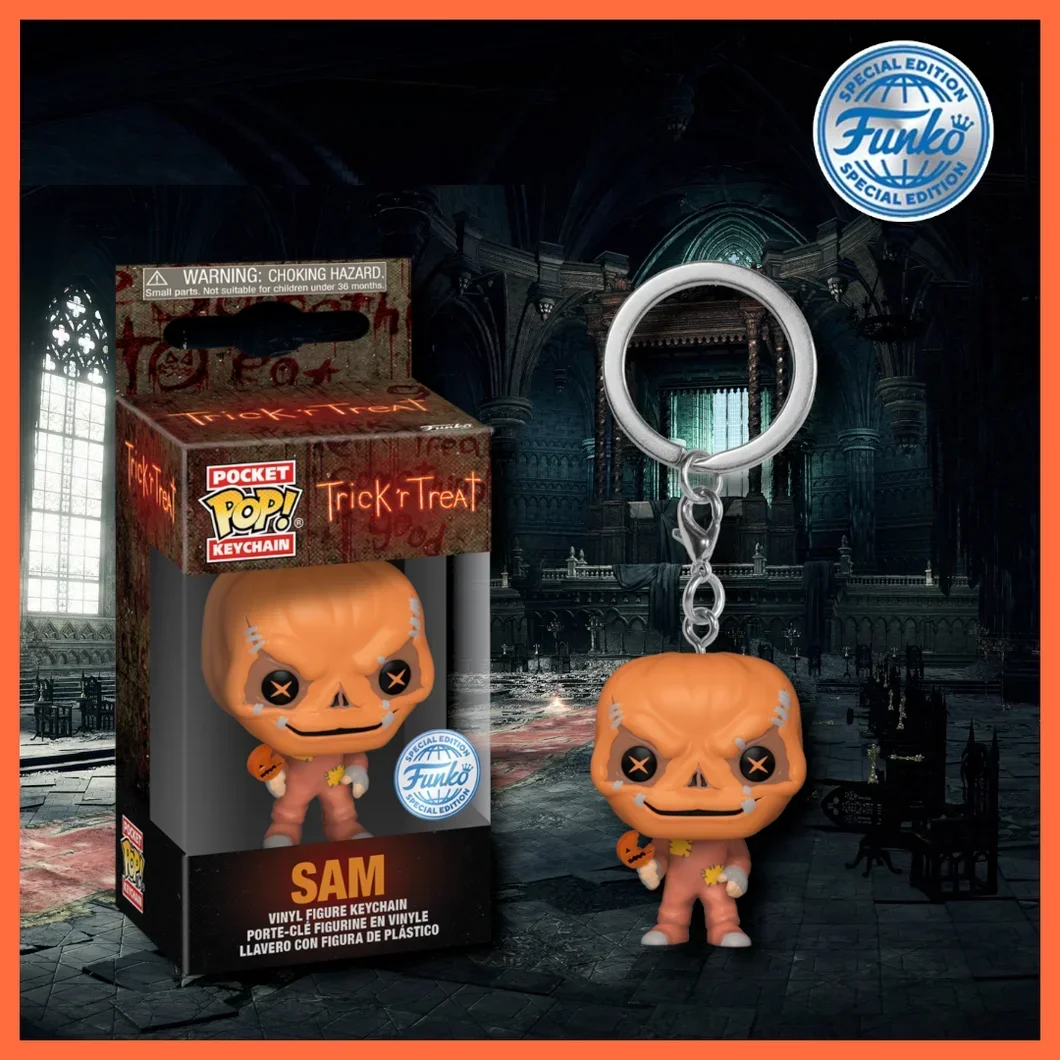 Funko Pop Pocket Pop Keychain Trick R Treat Sam Vinyl Figure Keychain Collection 2023 Fair Model Toys for Children Birthday Gift