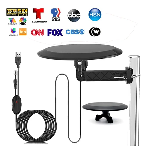 Imagen 1 del producto Gran oferta de antena de TV para exteriores, antena Digital HDTV amplificada, Cable Coaxial de alta calidad de 10M, TV exterior/interior Anteena