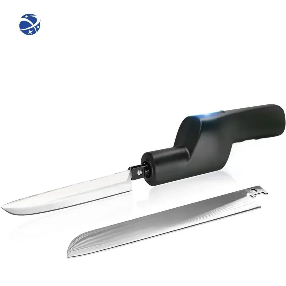 New Arrival Cordless Rechargeable 2000mAh Li Battery Sharp Blade 3 Gear Adjustable Beef Meat Turkey Electric Cutting Knife