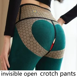 Pantaloni invisibili con apertura sul cavallo per uomo e donna nuovi pantaloni sospesi per il sollevamento dei fianchi, vita alta neri e pantaloni squalo in velluto in autunno e