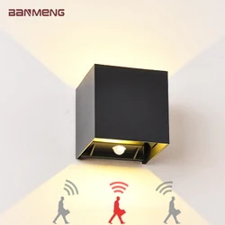 Lámpara de pared LED sensor de movimiento IP65 impermeable 9W 12W 20W aplique interior y exterior dormitorio sala de estar patio pasillo entrada