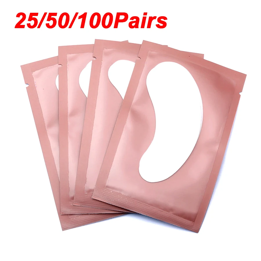 25/50/100 paires de patchs pour les yeux, coussinets sous les cils pour la pose de faux cils, patchs en papier hydrogel, autocollants sans peluches pour faux cils LAUKISS