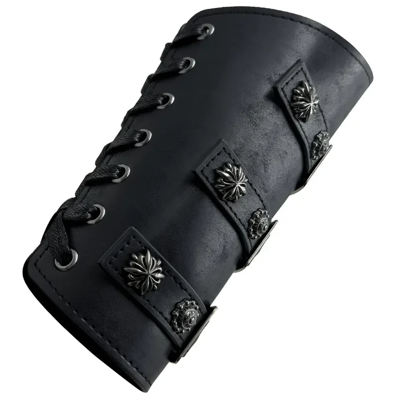 Medieval Retro Vintage Punk Brace Knight Shoulder Pads Viking Style Warrior Wrist Guards Arm Guards Cosplay Accessory Halloween