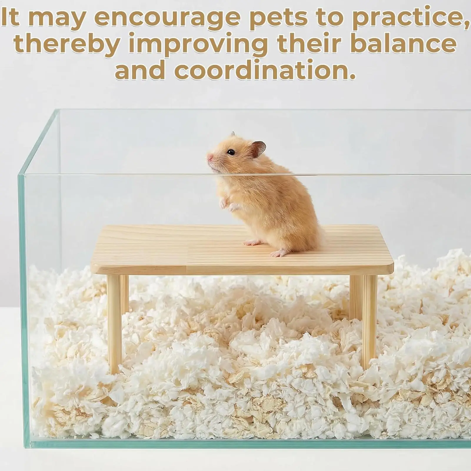 Table de jeu en bois pour hamster, aire de jeu d'escalade, habitat d'enrichissement, accessoires pour cage de hamster, pour gerbilles naines, souris, écureuils