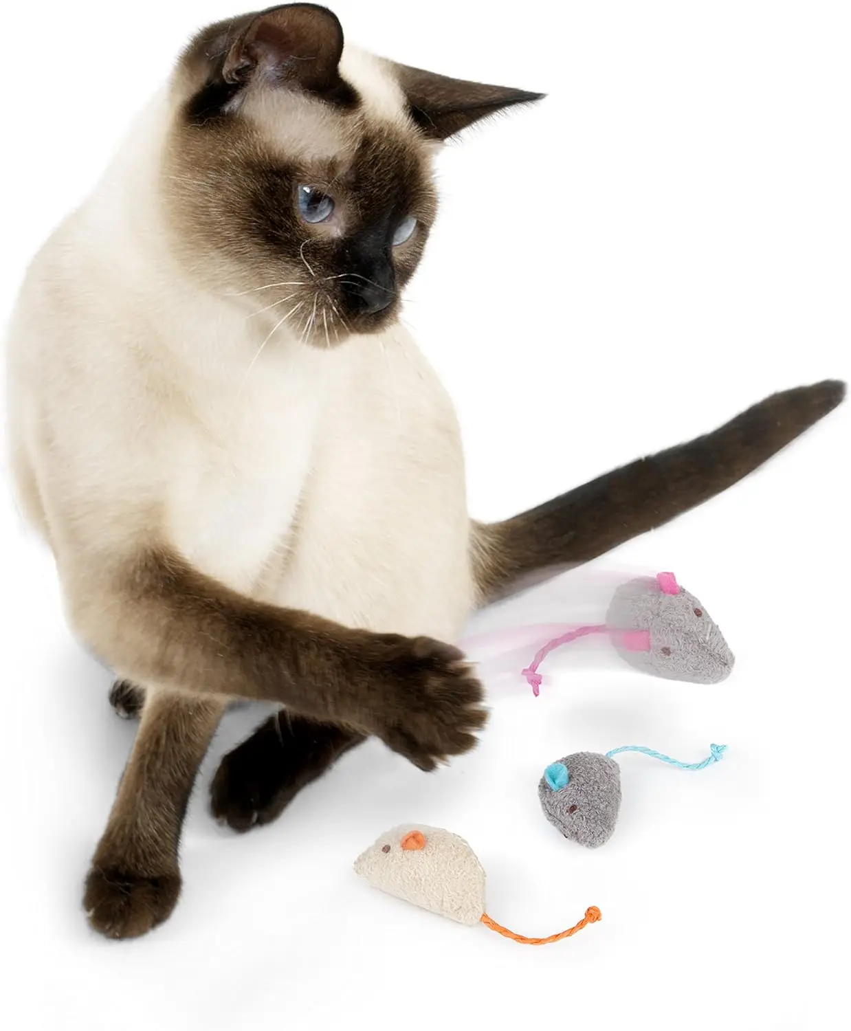 (3 pièces) Jouets pour chats - Gris/Crème, 3 pièces