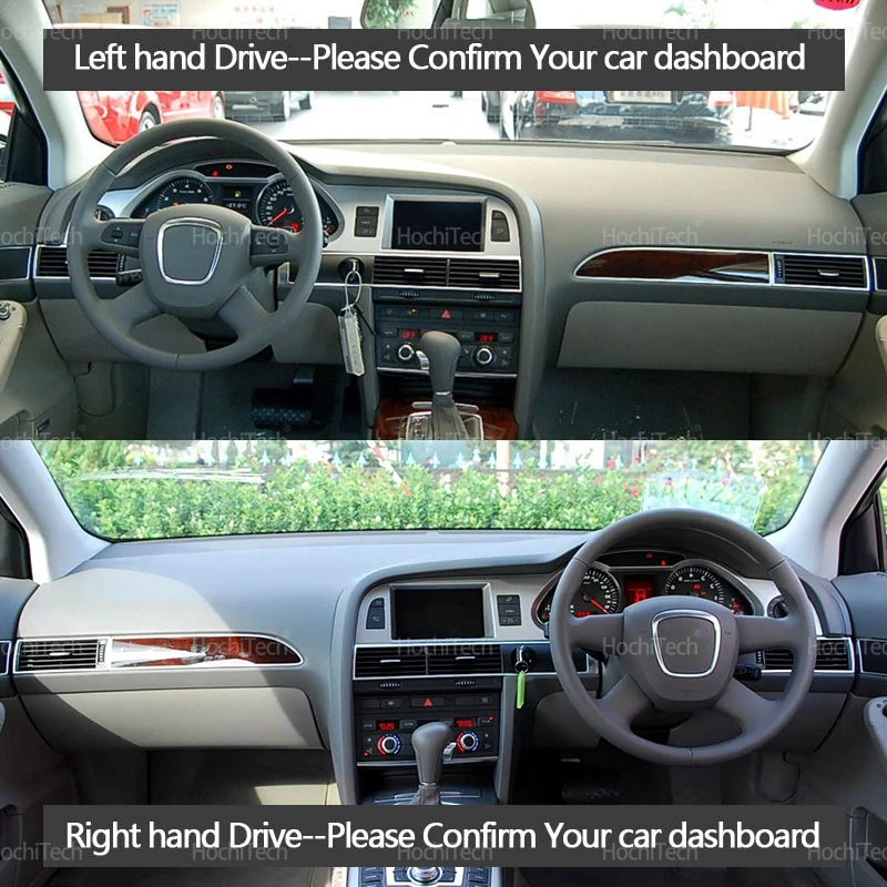 Car Dashboard Cover Avoid Light Pad Instrument Platform Cover Mat Carpet For Audi A6 2005-2011 LHD RHD Accessories