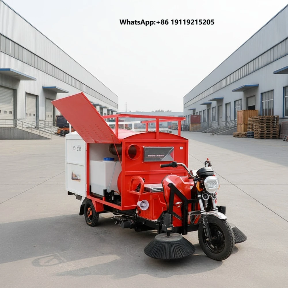 High Efficiency New ZHONGSHU Ride on Road Street Leaf Collecting Scrubber Machine Industrial Electric Hybrid Floor Sweeper