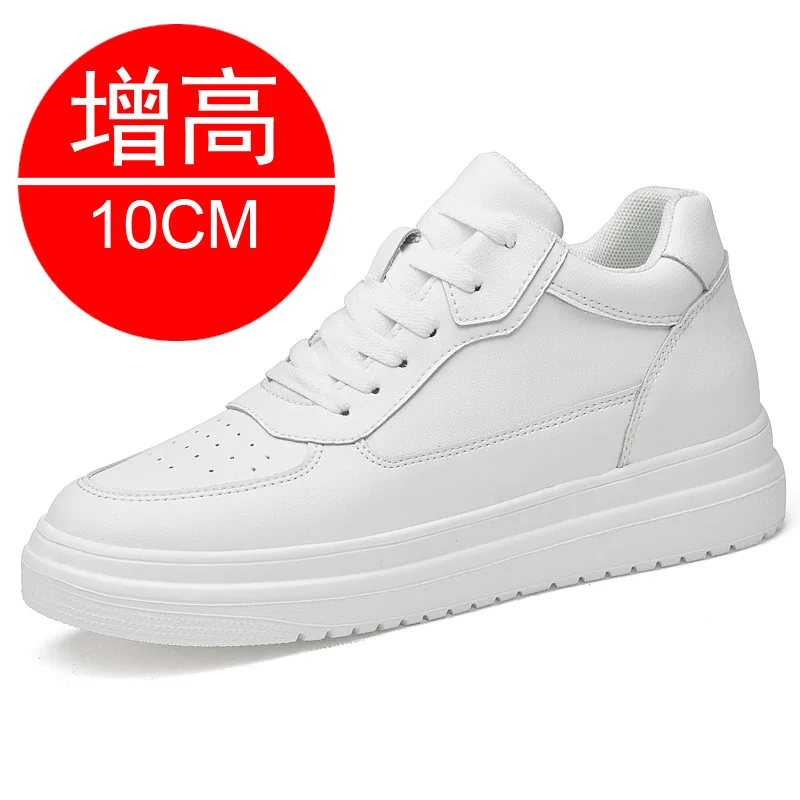 New Elevator Shoes Increase Height 10 Cm Sports Shoes with Invisible Insoles That Increase Height 8Cm Casual Board White Sneaker