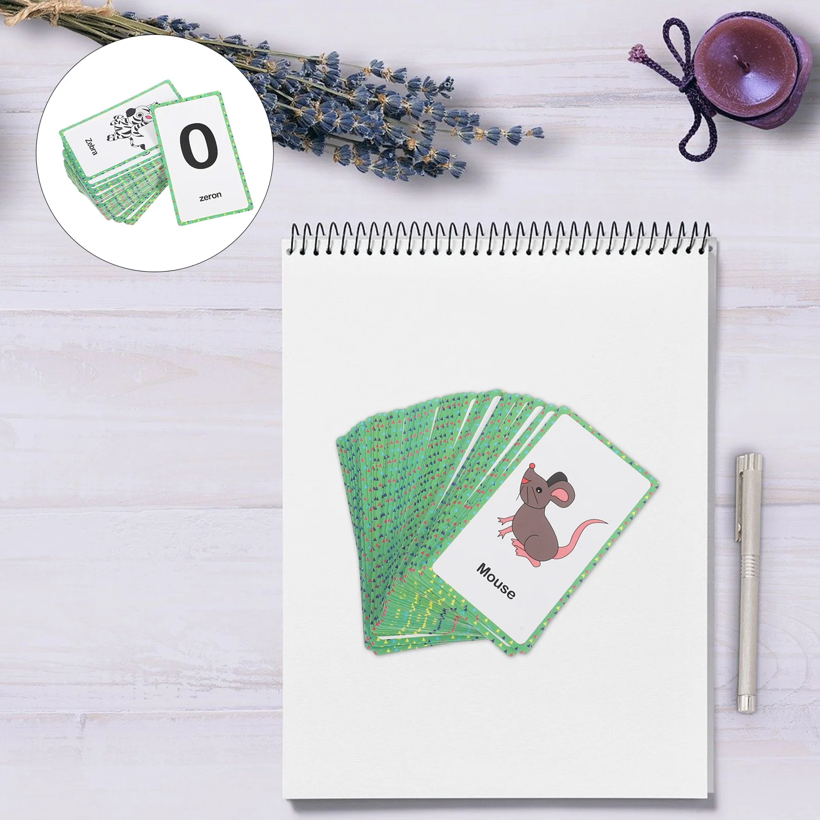 

1Set Alphabet Flash Cards Portable Learning Cards for Kids English Alphabet Educational Game Children Flash Card Set