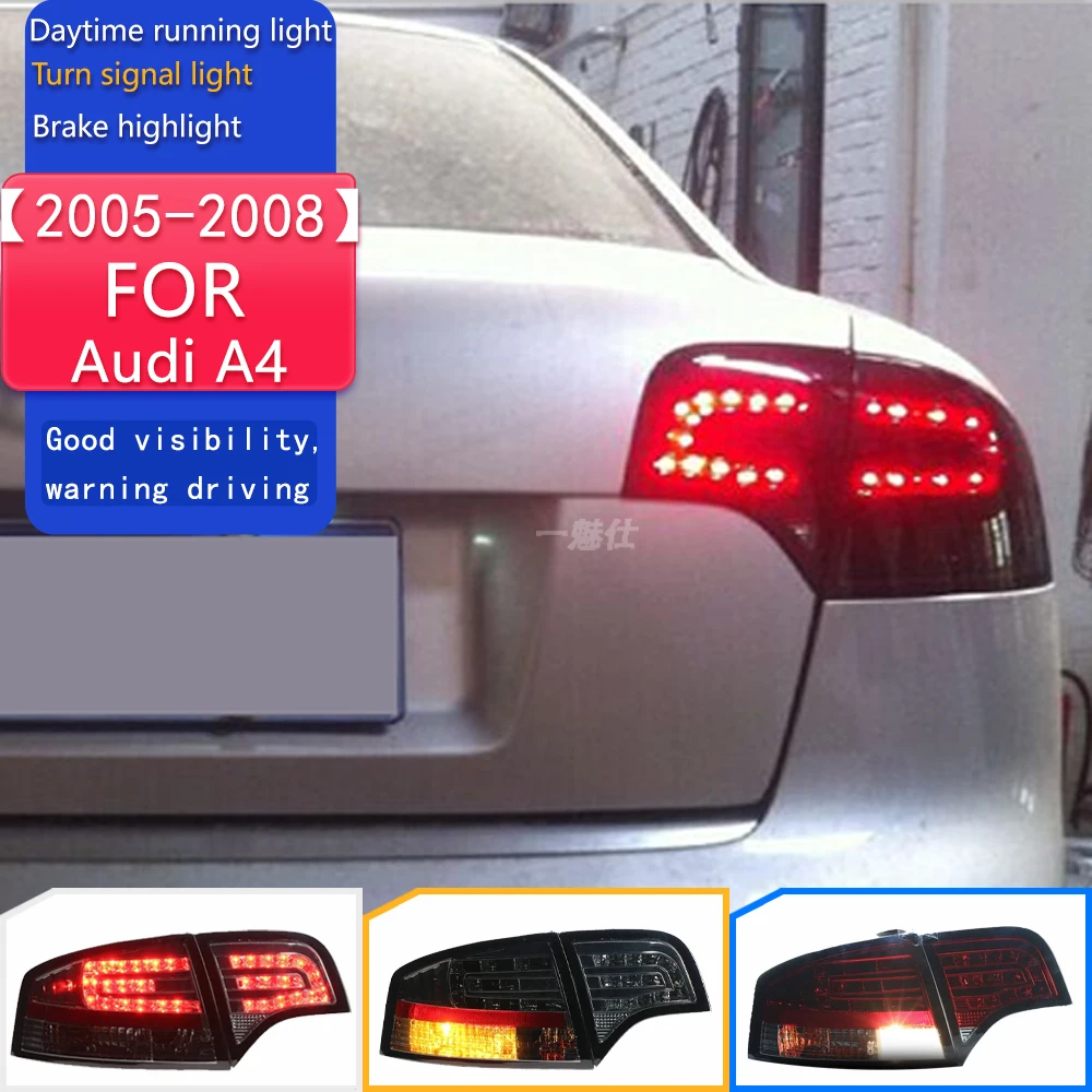 

Светодиодные задние фонари для AUDI A4 B7 2005-2008 новый стиль, полностью светодиодные DRL, автомобильные задние фонари в сборе, автоаксессуары, модифицированная лампа