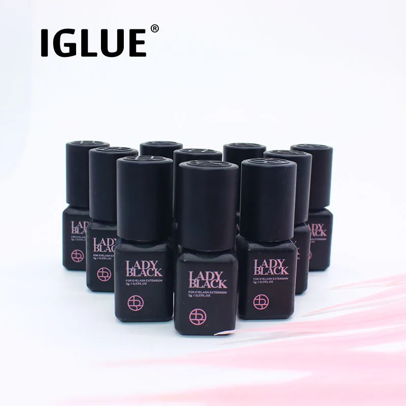 

10pcs 5ml Sky Glue 1-2s Fast Dry Strongest Lady Black Eyelash Extension Glue Original Korea Adhesive Makeup Lasting 6-7 Weeks