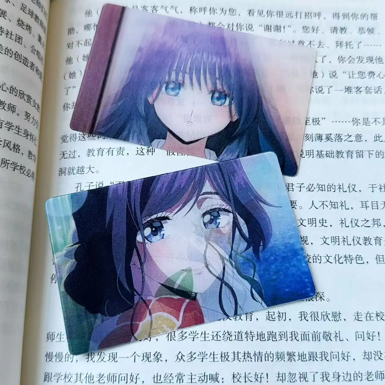 2025 بطاقة عدسية ديناميكية قابلة للتغيير من Lycoris Recoil Rin & Koharu-قلادة على ظهره هدية صغيرة قابلة للجمع لعيد الميلاد/عيد الميلاد #4