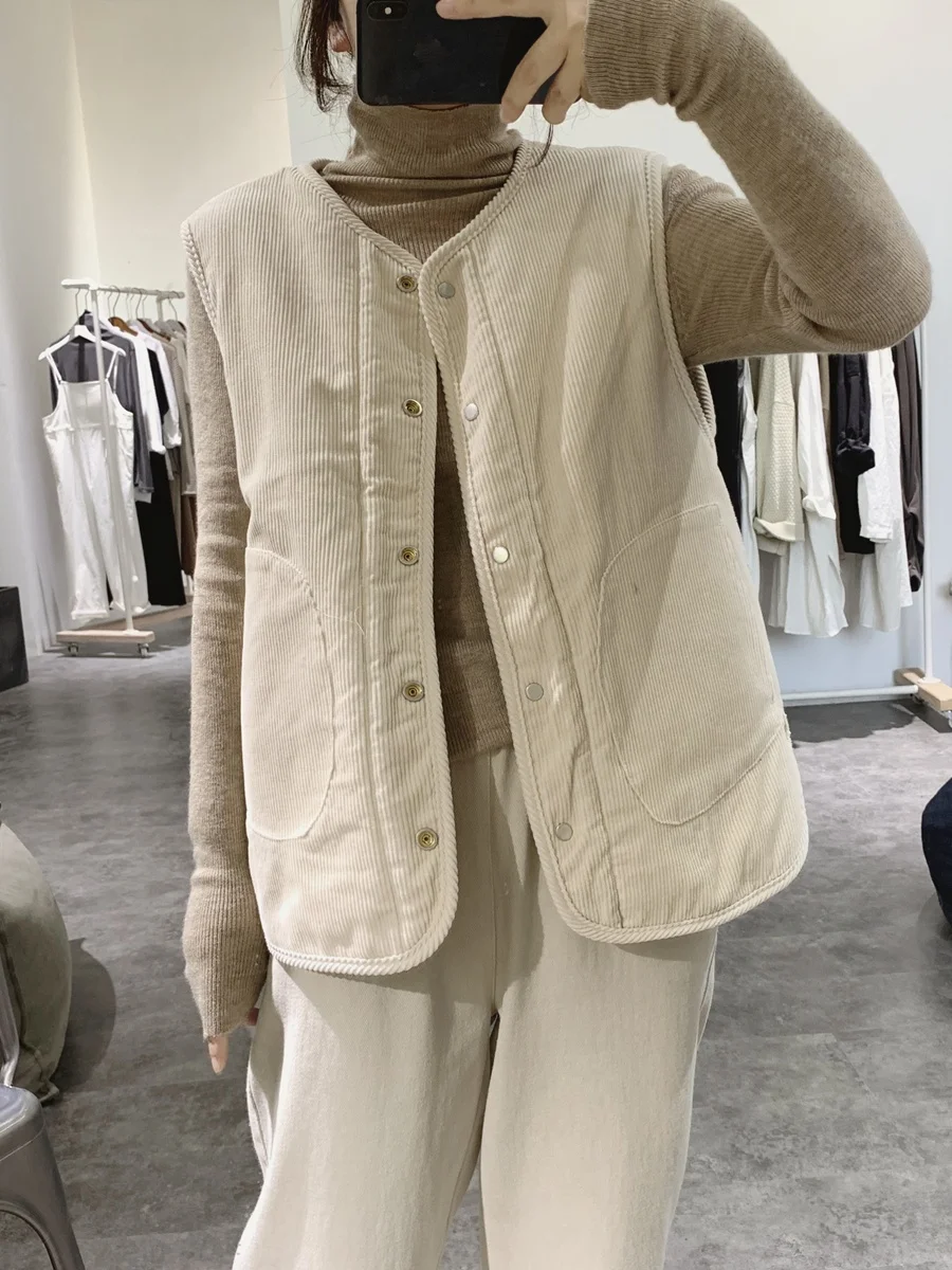 

Autumn Winter Lamb Fur Vest Women's Comfortable Warm Casual Double-sided Jaet Trendy Svel Faion Outerwear Coat