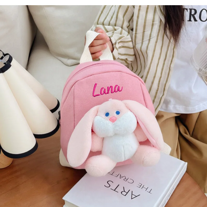 Mini Cartoon Bunny Backpack With A Stylish And Personalized Name For Boys And Girls Going Out Backpack, Cute Backpack