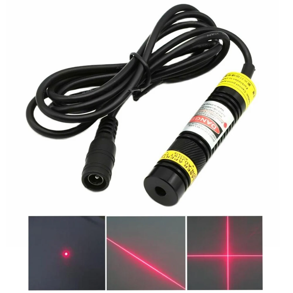 Regulowany moduł czerwonej diody laserowej 648nm 650nm 50mw 100mw 200mw 5V zasilacz 16*68mm