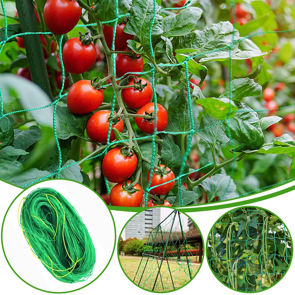 Garden Plants Climbing Net Nylon Planting Supports Trellis Netting for Vine Vegetables Loofah Cucumber Grow Holder 2023