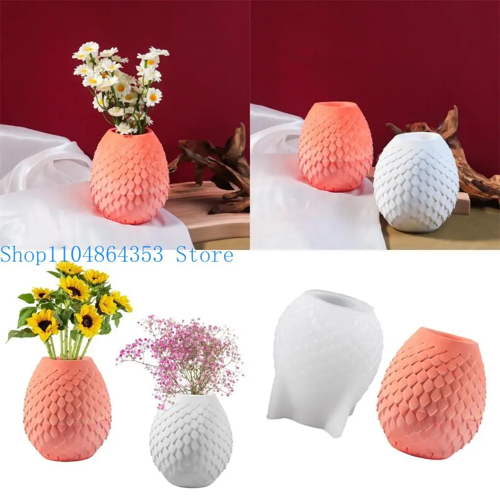 

652F User Friendly Silicone Case Mold for DIY Scale Texture Cactus Planter Projects