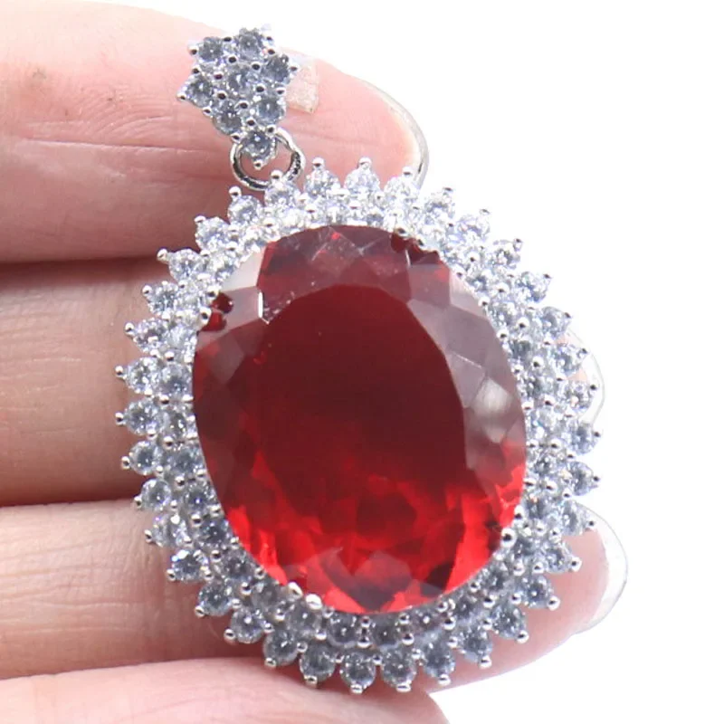 10.5g Customized 925 SOLID STERLING SILVER PENDANT Golden Citrine Red Blood Ruby Zultanites Swiss Blue Topaz  Violet Tanzanite