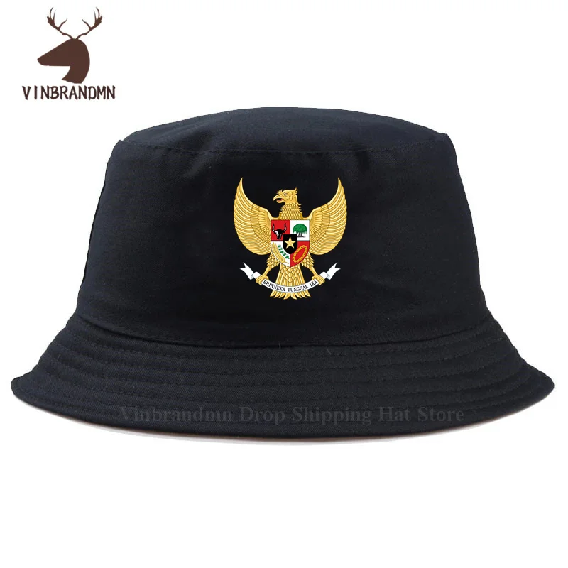 National emblem of Indonesia Garuda Pancasila baseball cap summer outdoor visor bucket hats New fashion 100% cotton fishing hats