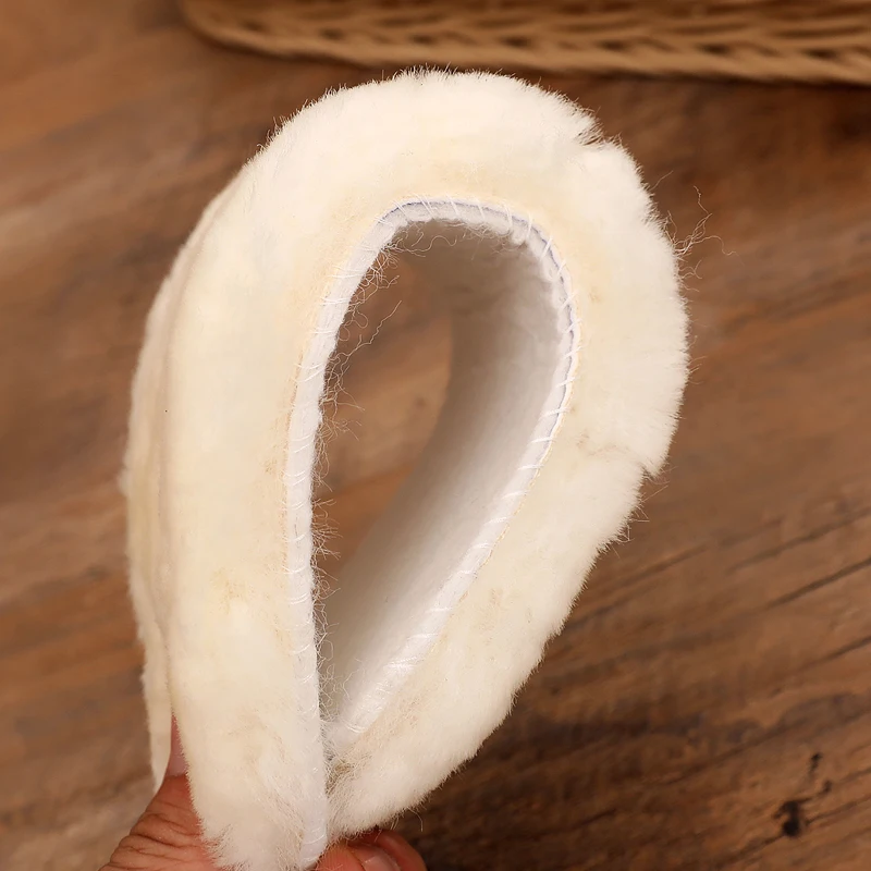 Australia Natural Sheepskin Insoles Winter Real Fur Wool insoles Men Women Children Soft Thick warm Cashmere Snow Boots Shoe Pad