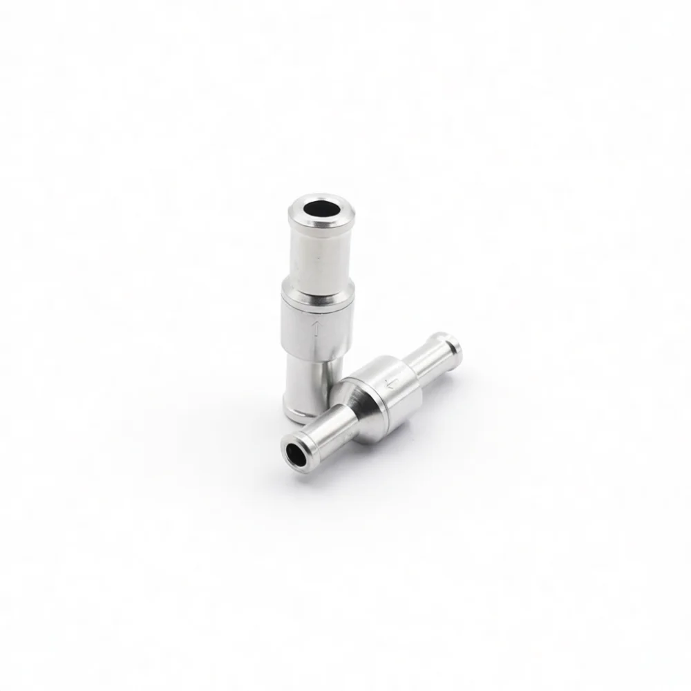 Fuel Non Return Valve Aluminum Alloy One Way Check Valve For Marine Automotive Diesel Petrol Line System Connector