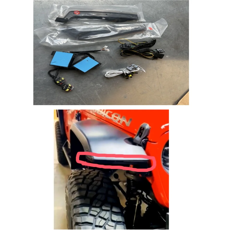 

1 Pair Black Fender Flare Light JL1164-2