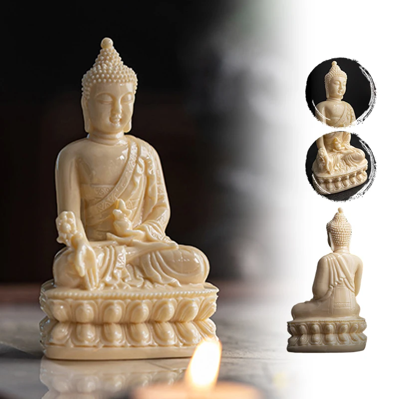 Mini Sculptures and Figurines Modern Room Home Decorations Luxury Ivory Fruit Buddha Office Desk Accessories