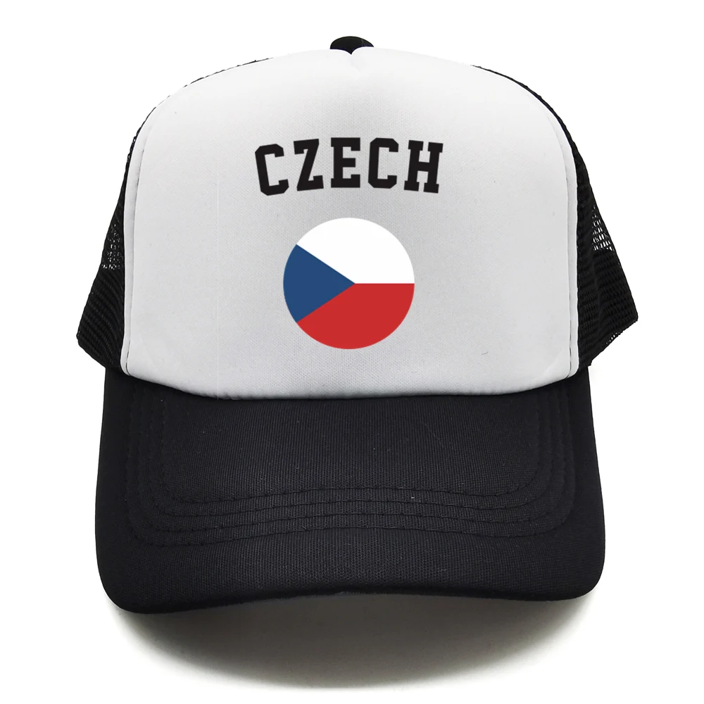Czech Republic Baseball Cap Fashion Women Men Country Flag Trucker Hats Summer Breathable Mesh Net Snapback Sun Caps view 2