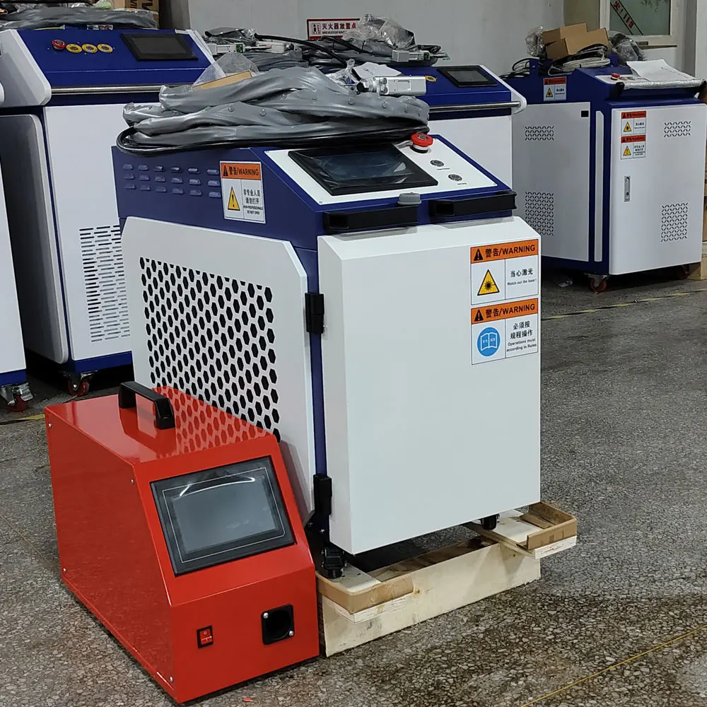 

1kw 1.5kw 2kw 3kw 4 in 1 handheld fiber laser welding machine with single double wire feeding device