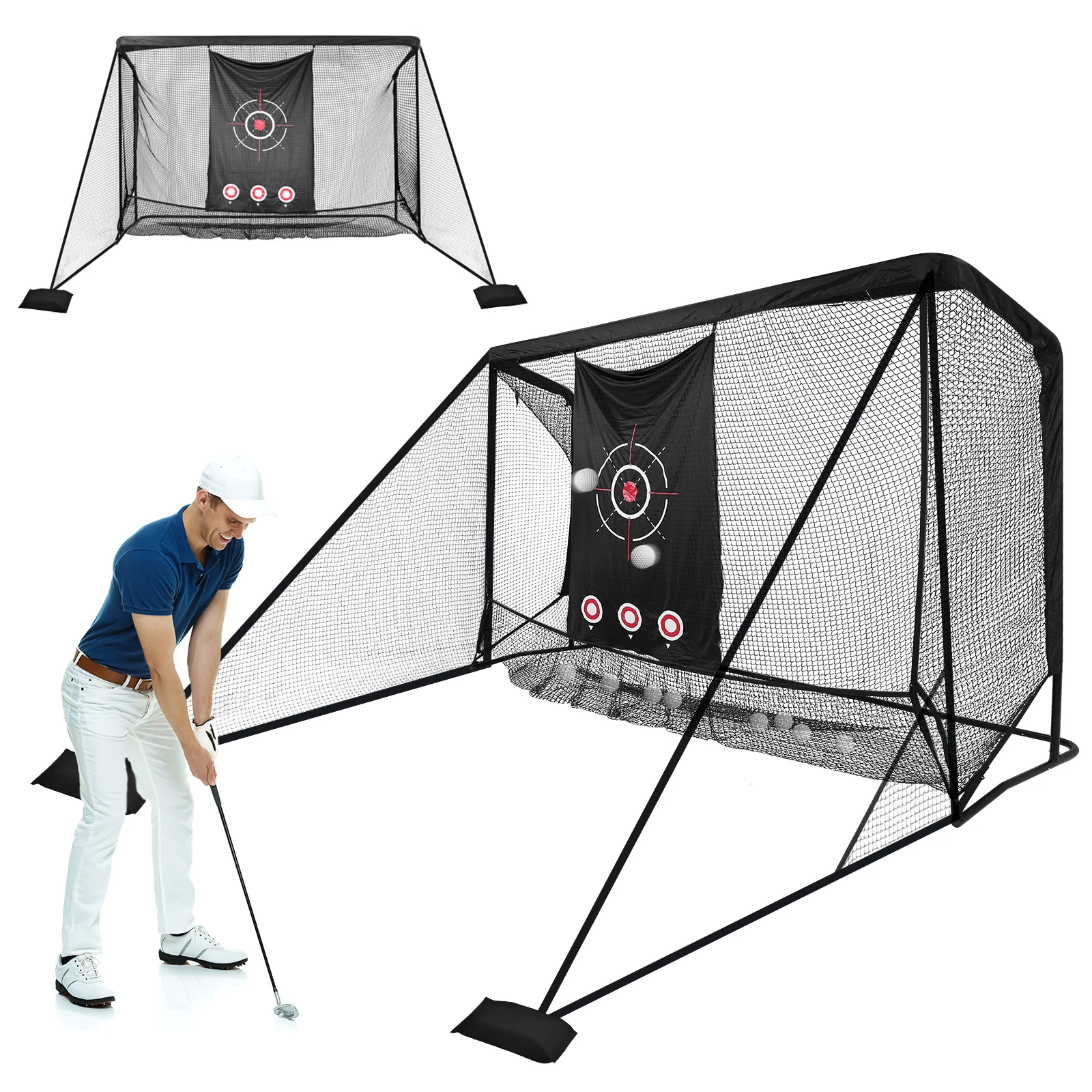 

Сетки для ударов в гольфе с тренировочным ковриком Сетка для тренировок в гольф и коврик Спортивная сетка для тренировок для папы