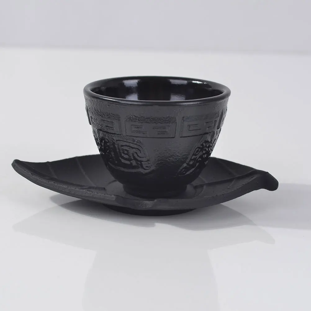

Cast Iron Cup Premium Iron Material Vintage Retro Design Smooth Interior Rust Resistant For Home Office Tea House