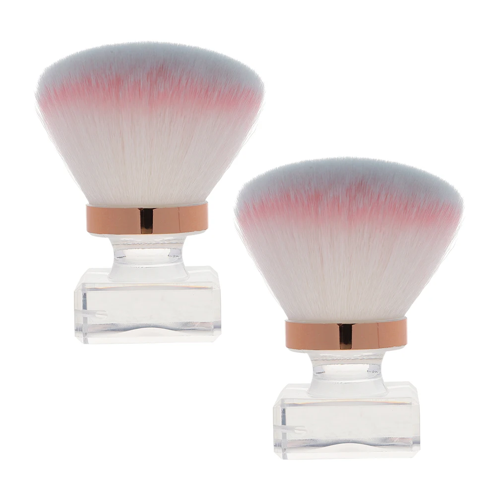 

2Pcs Nail Brush Cleaner Soft Bristles Compact Design for Fingernails Manicure Makeup Tool Portable Scrubber Nail Dust Brush