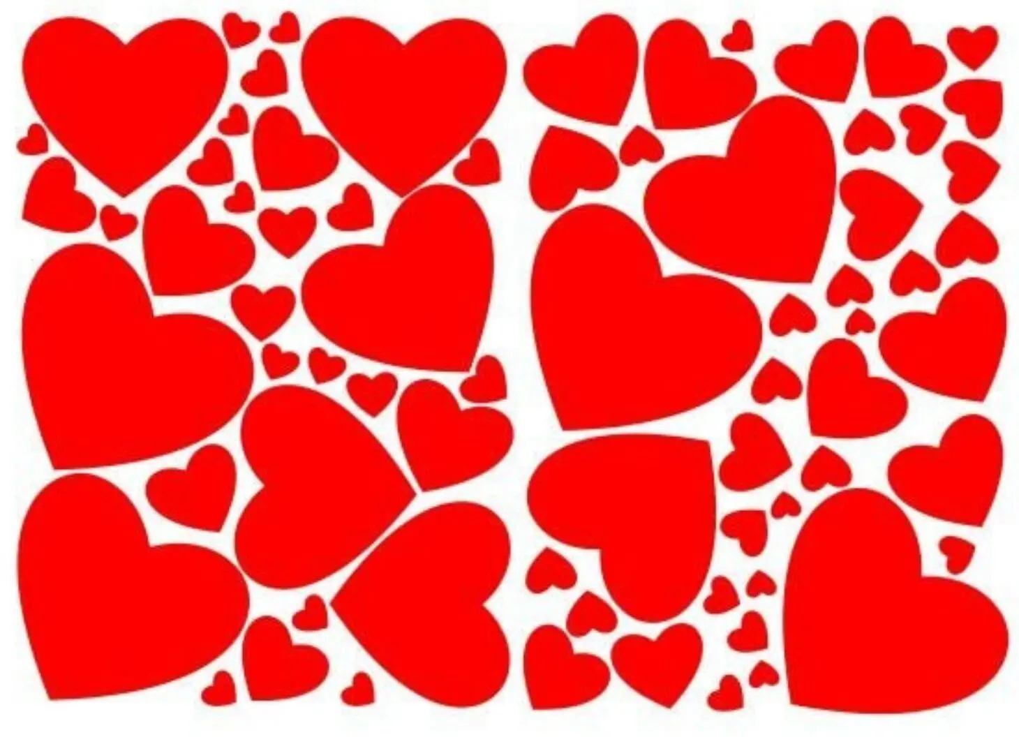 70PCS/SET Mothers day, Heart decals, Mixed sizes, Heart vinyl decals, Heart stickers, Love Hearts, Vinyl Stickers  E965
