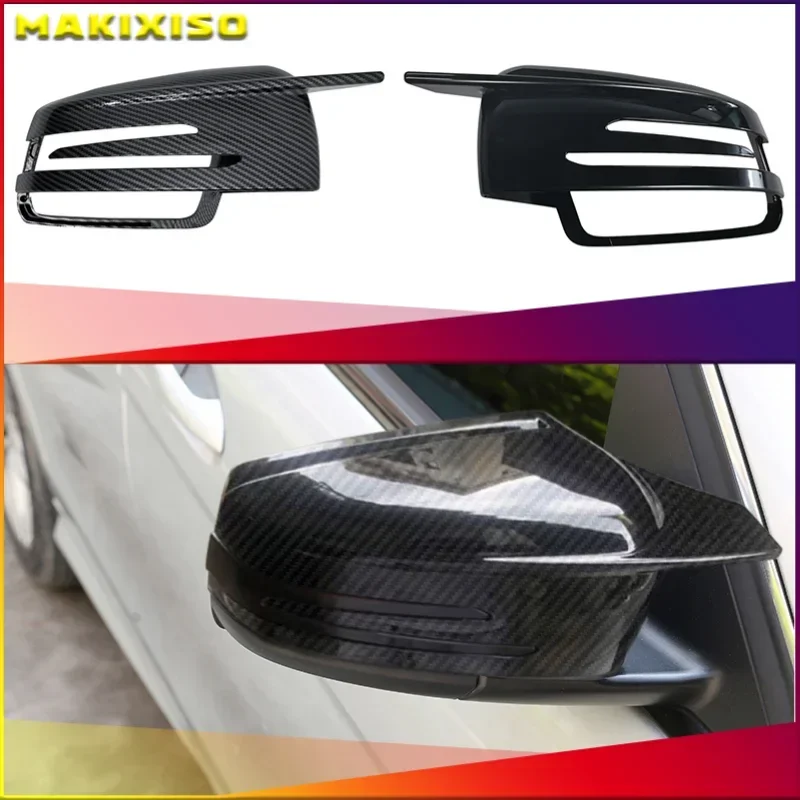 

Side Mirror Cap Covers Black For Mercedes BENZ W176 W246 W212 W204 C117 X156 X204 W221 C218 A B C E S CLA GLA GLK Class