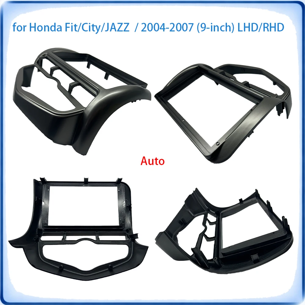 Car Radio Fascia Frame For Honda Fit Jazz City 2002-2007 9 inch LHD/RHD Wiring Harness Power Cable Car Accessories Plug & Play