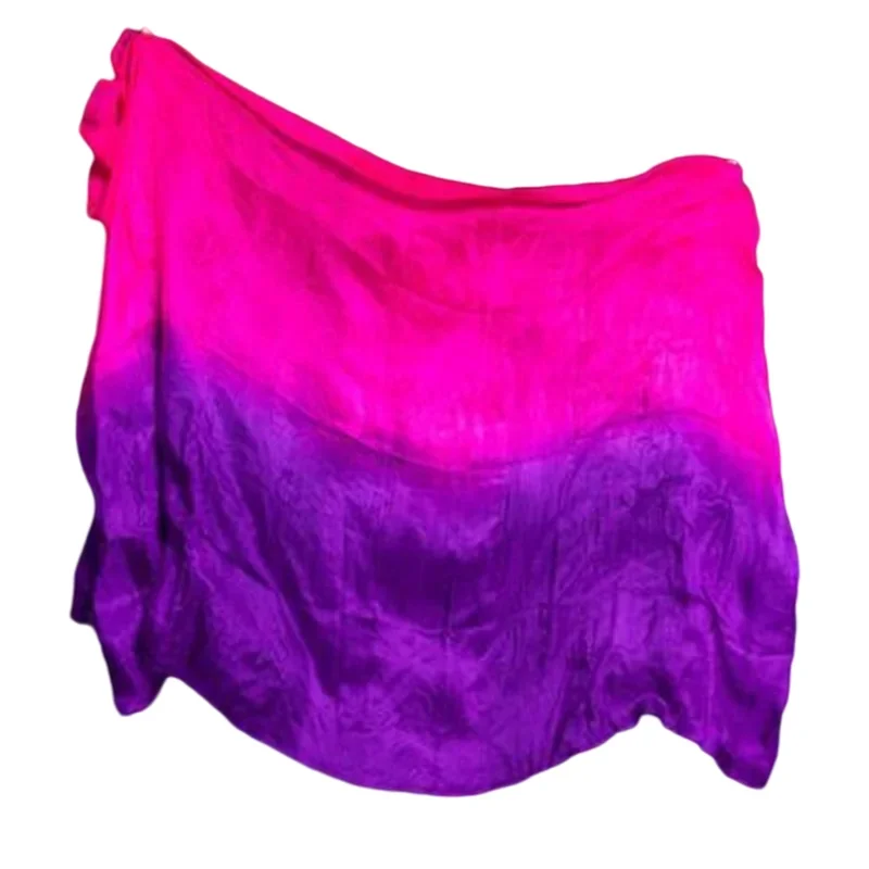 Promotie Hot Selling Buikdans Zijden Sluier Voor Vrouwen Licht 5 Mommes 100% Zijde Buikdans Sjaals Wraps Gradiënt 250 cm