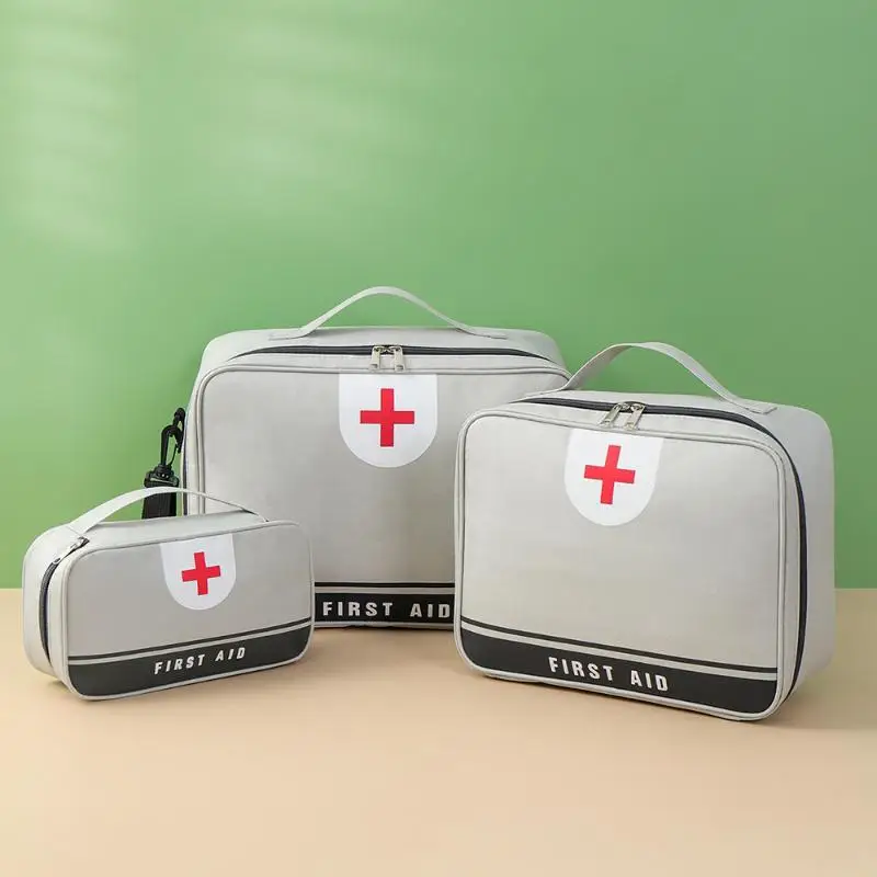 حقيبة الطب المحمولة السفر في الهواء الطلق المحمولة الطبية حقيبة الإسعافات الأولية الطب حمل حقيبة المنزل سعة كبيرة حقيبة الطب المنزلي