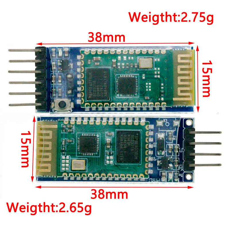 HC-05 HC-06 RF Wireless Bluetooth Transceiver Slave Module HC05 / HC06 RS232 / TTL to UART Converter and Adapter For Arduino