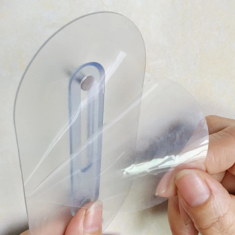 Transparent Strong Screw Stickers Double Nails Adjustable Non Punching Waterproof Kitchen Screws Hooks Bathroom accessories