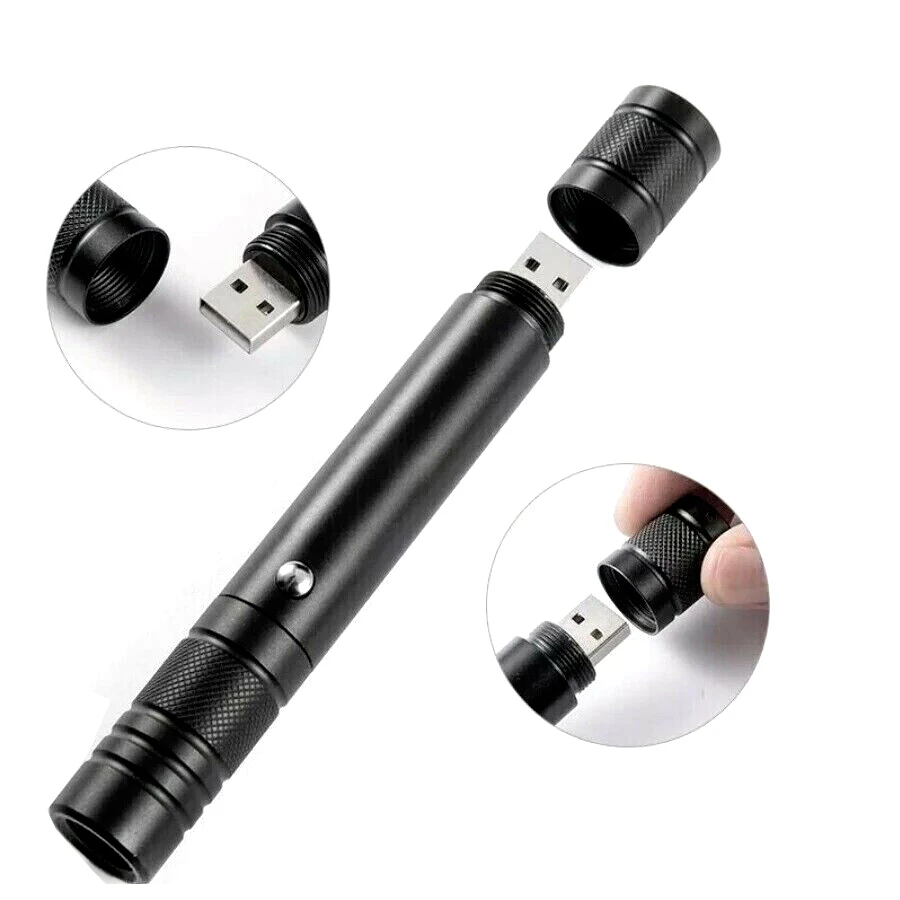 980nm IR Focusable Laser Pointer Flashlight USB Charger Interface 980T-100